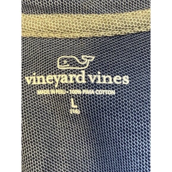 Vineyard Vines 1/4 Zip Pullover Boys Sz L(16) Gray Pima Cotton Mock Neck L/S - Picture 13 of 15